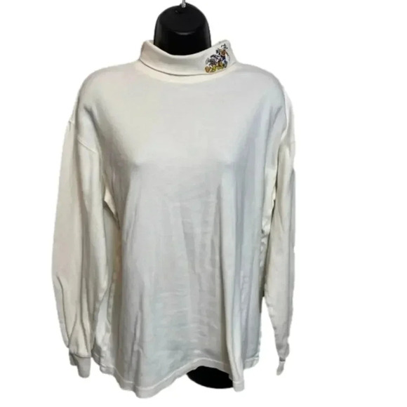 VINTAGE Mickey & Co. Mickey Mouse and friends with embroidered turtleneck shirt - Picture 1 of 8